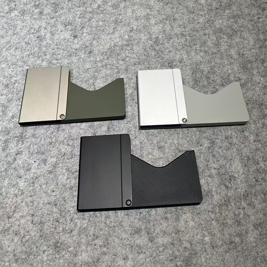 Designer Aluminium Card Holder Pocket Purse Unisex Credit ID Card Holder Luxury Coin Wallet Portable Wallets Fashion Letter Design With Dust Bag Box
