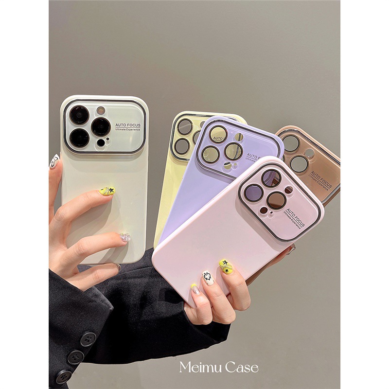 Premium solid color with its own lens film, suitable for Apple shell iPhone new liquid silicone-image-1099871943