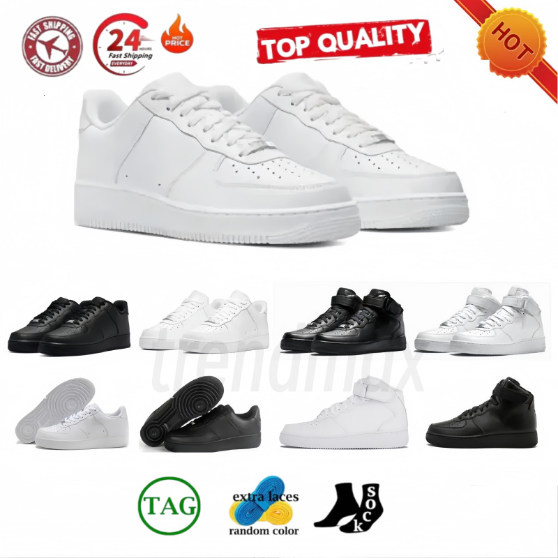 2026 Designer One af1s Casual Shoes Sneakers Men Women Classic 1 High Low Triple White Black Mens Womens Traienrs Outdoor Skateboarding Sports Runne