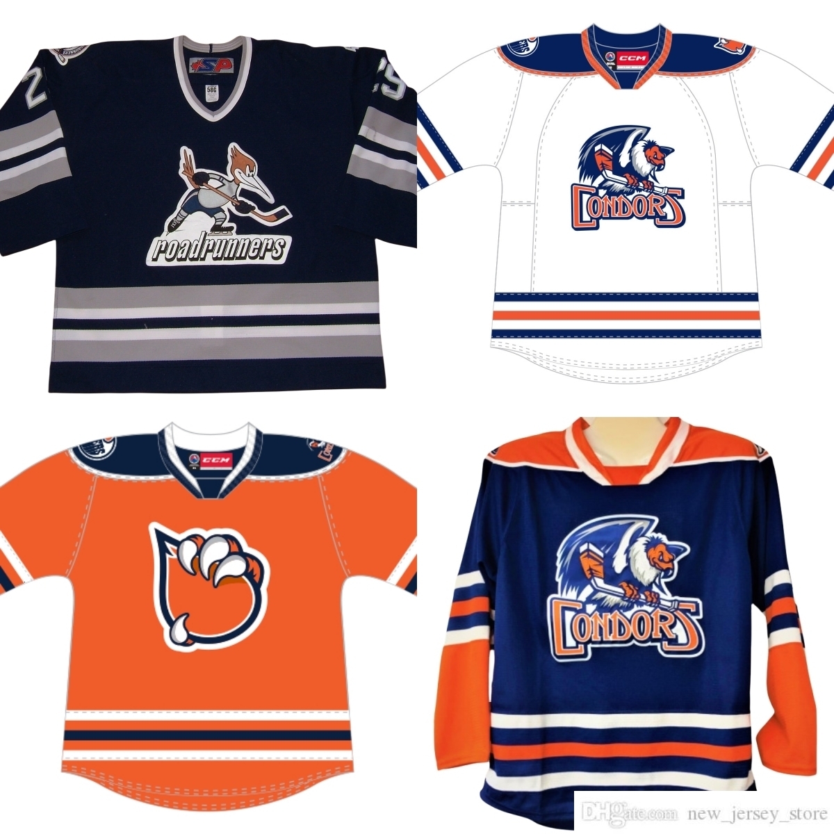 Bakersfield Condors Ice Hockey Jerseys Embroidery Custom ANY NAME NUMBER Sending pictures allows customization of any style