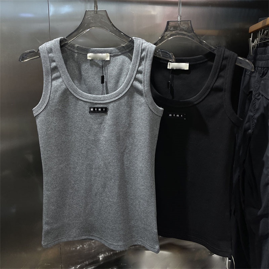 Designer Slim Fit Vest For Women Letter Applique Sleeveless Tank Top Summer Street Style Sporty Casual Singlet
