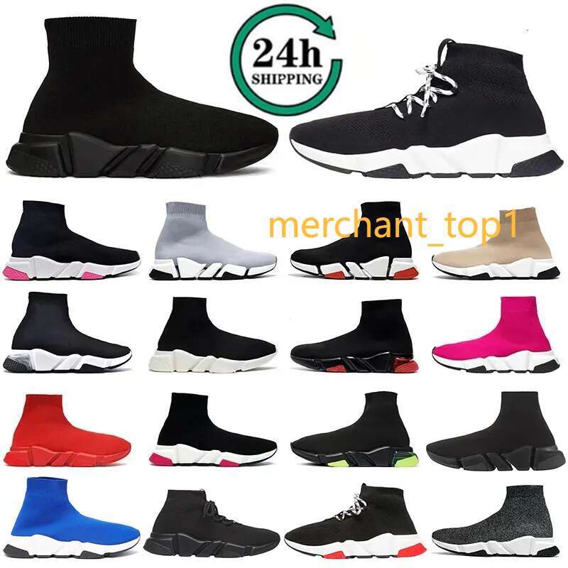 2026 Designer shoes sneakers for men women high triple Black Red White Beige Pink Cristal Clearsole mens fashion sports trainers with box EUR 36-45