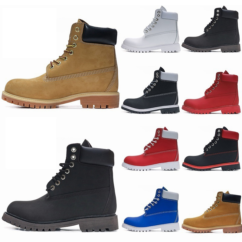 Designer Ankle Boots For Mens Womens Classic Paltform Booties Yellow Brown Black Red Leather Work Out Casual Hiking Shoes Man Autumn Winter Sneak