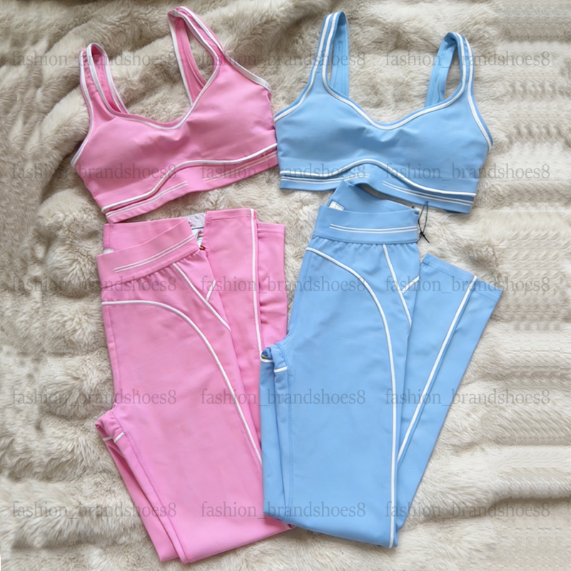 Women Yoga Gym Sets Designer Heart Throb Bra + Leggings Yogawomen Sports Running Set High Waist Seamless Tight Pants Outfit Fitness Jogging Sport-image-1088862418