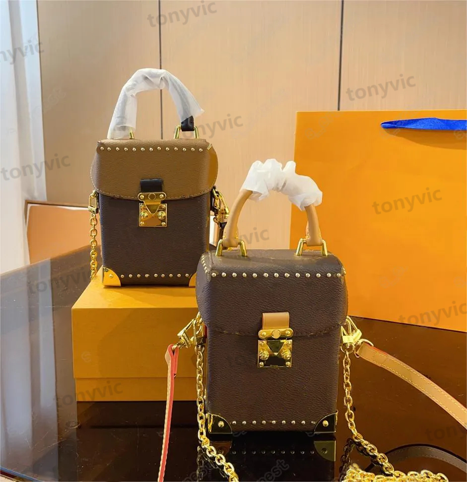 Sacs à bandoulière pour femmes Vintage Camera Box Sac Designer Téléphone Sacs Femmes Lettre Fleur Imprimer Sac À Main De Luxe En Cuir Petite Chaî
