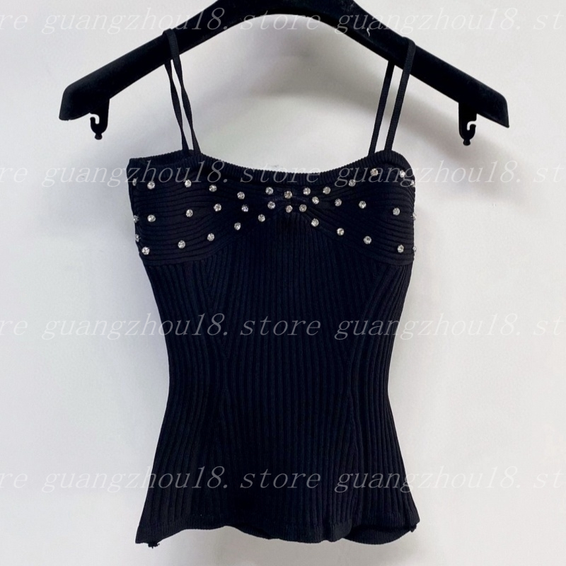 Premium Designer Tank Tops Women's Sleeveless Vest Summer Holiday Style Cottom Soft Tanks 35040