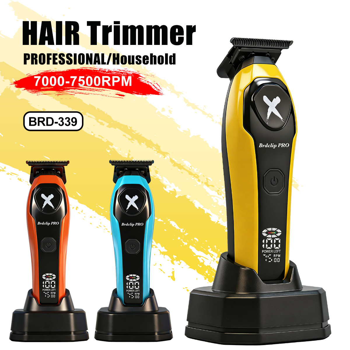 Professional Barbershop Fade Hair Clippers with DC Motor - Fast Charging Durable Blades for Precision Cutting $8