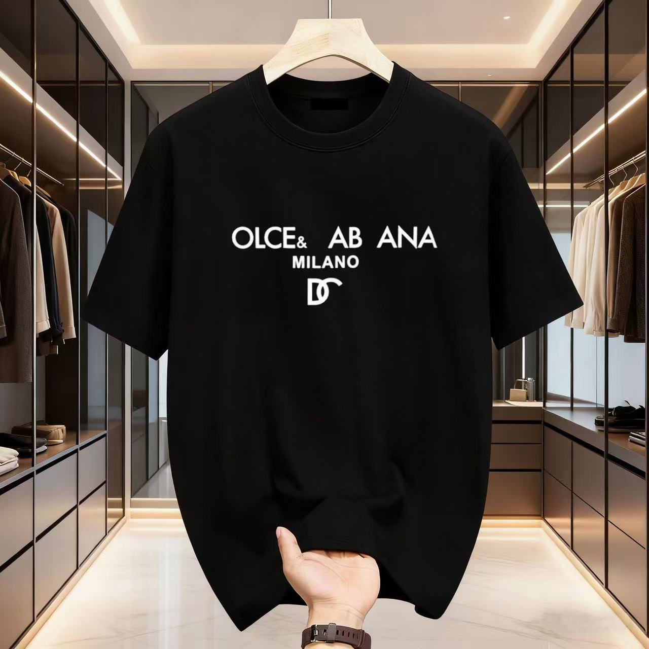 New Designer Men's T-shirt Black and White Luxury Embroidery letters Classic brand print Loose Hip Hop street cotton fabric soft men's-image-746165098