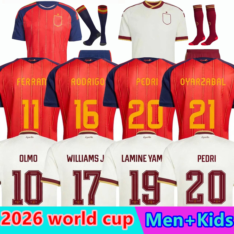 new 2026 Spain Jersey Lamine Yamal jersey WILLIAMS RODRIGO Pedri Olmo Gavi Merino Soccer Jersey Joselu Carvajal Espana Jersey world cup Football-image-977107966
