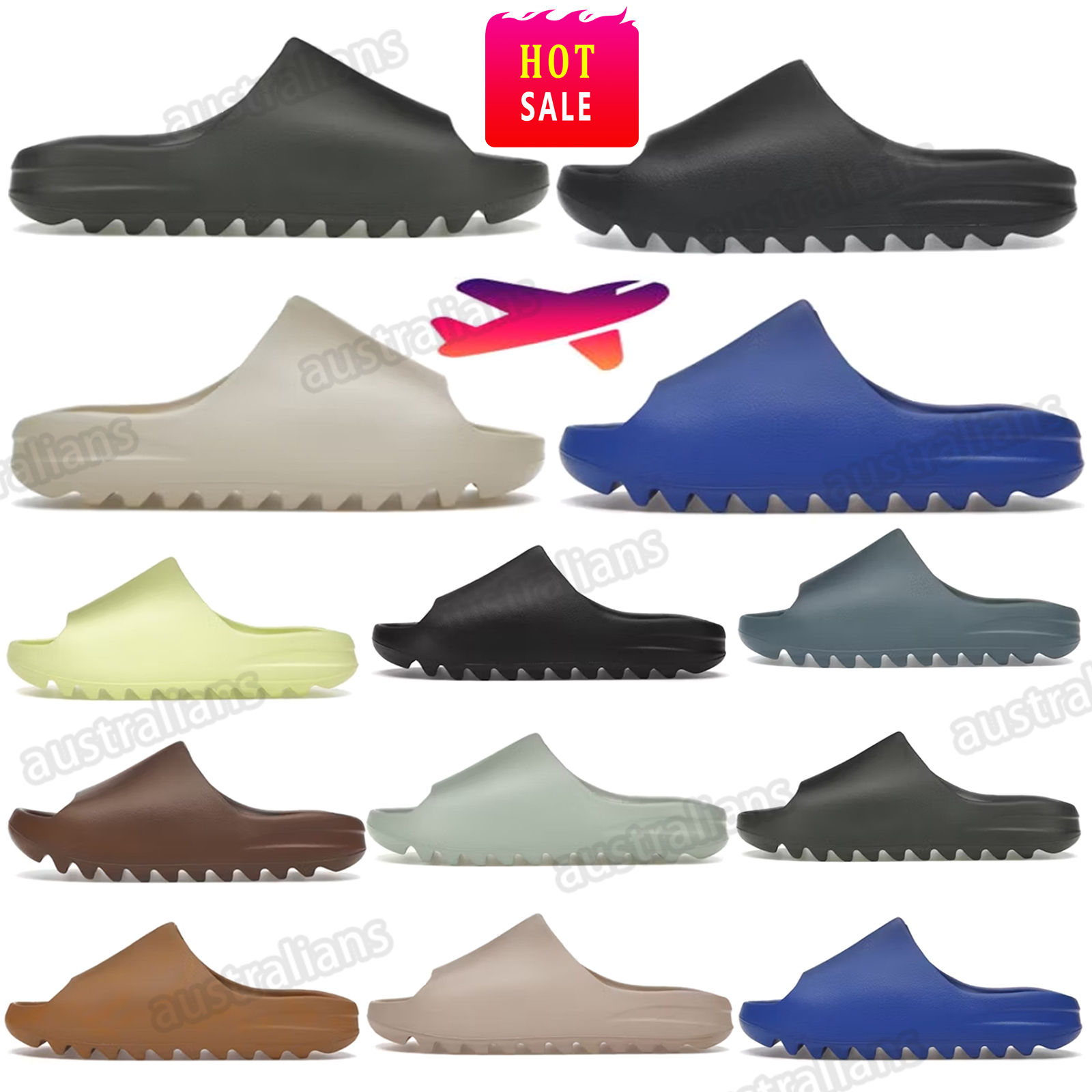 Designer Slides Onyx Slate slide Slippers sliders Marine Grey Core Azure Enflame Orange Bone Ochre Resin Flax Pure Resin Glow Green Soot Earth Me
