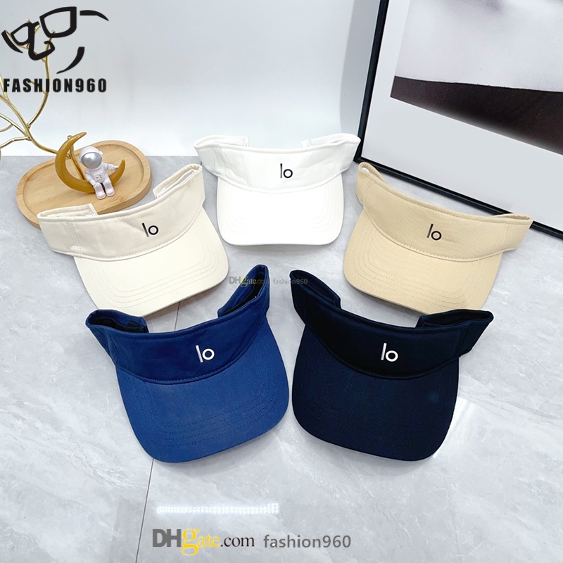 Luxury Casquette Summer Caps Mens Womens Yoga Visor Hat Brim Bucket Hats Designer Visors Designers Empty Top Cap With Designer Visor Adjustable Stra