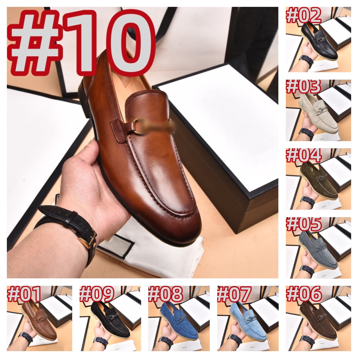 68Model Men's Genuine Leather Designer Loafers Handmade Monk Strap Casual Luxurious Dress Shoes for Wedding Party Summer Autumn Footwear Size 3