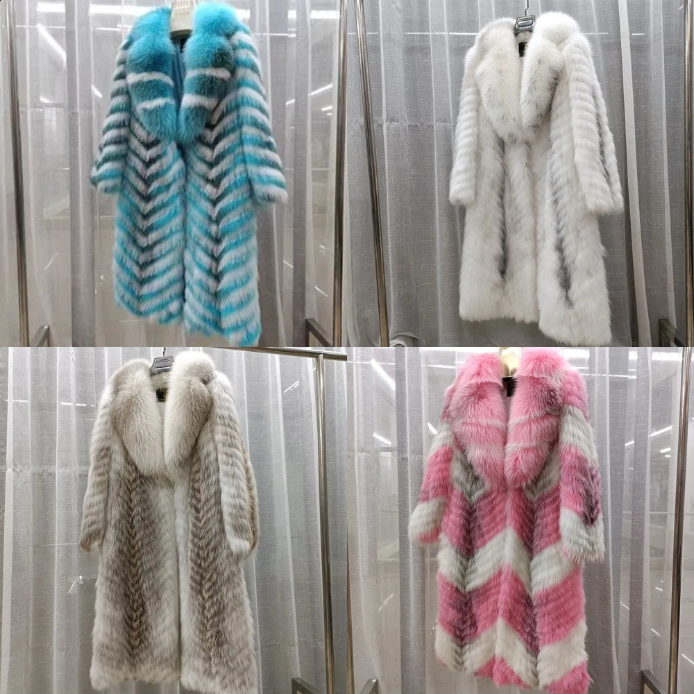 High quality best selling items Furyoume 2025 Women Winter Coat Real Fox Fur Coat Xlong Clothes Natural Fluffy Fur Jacket Ladies Fashion Streetwear