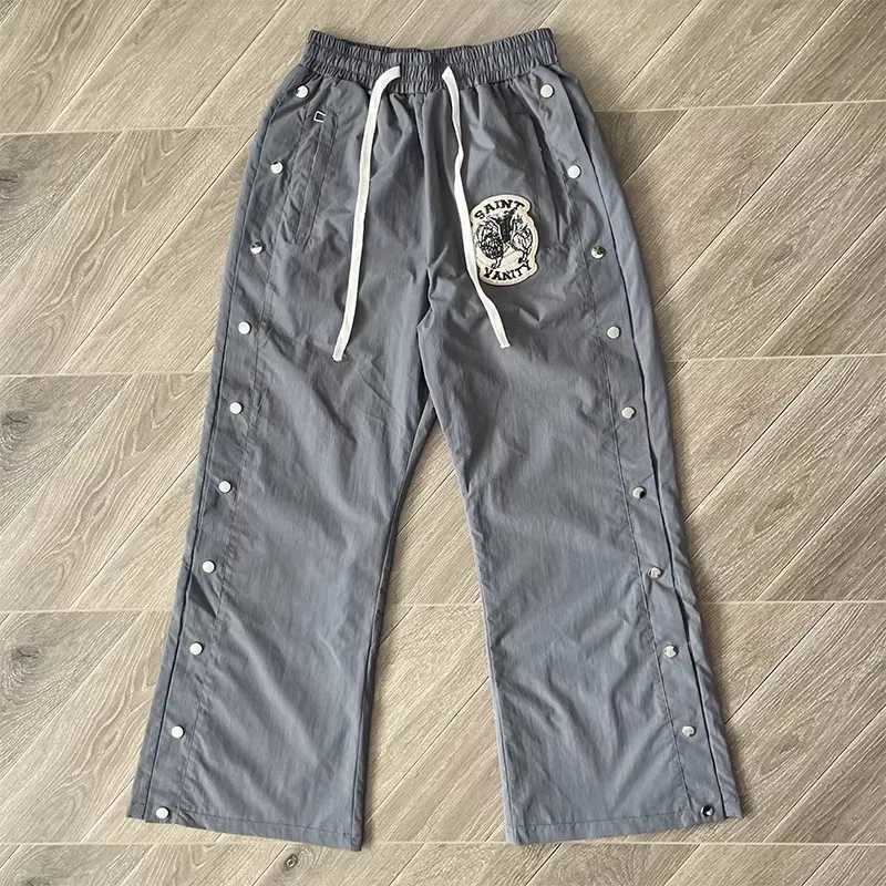 SAINT VANITY Pants Designer High Quality Embroidered Pattern Two Rows Of Buttons Sports Style Pants Outdoor Casual Sports Breathable Loose Saint Mic