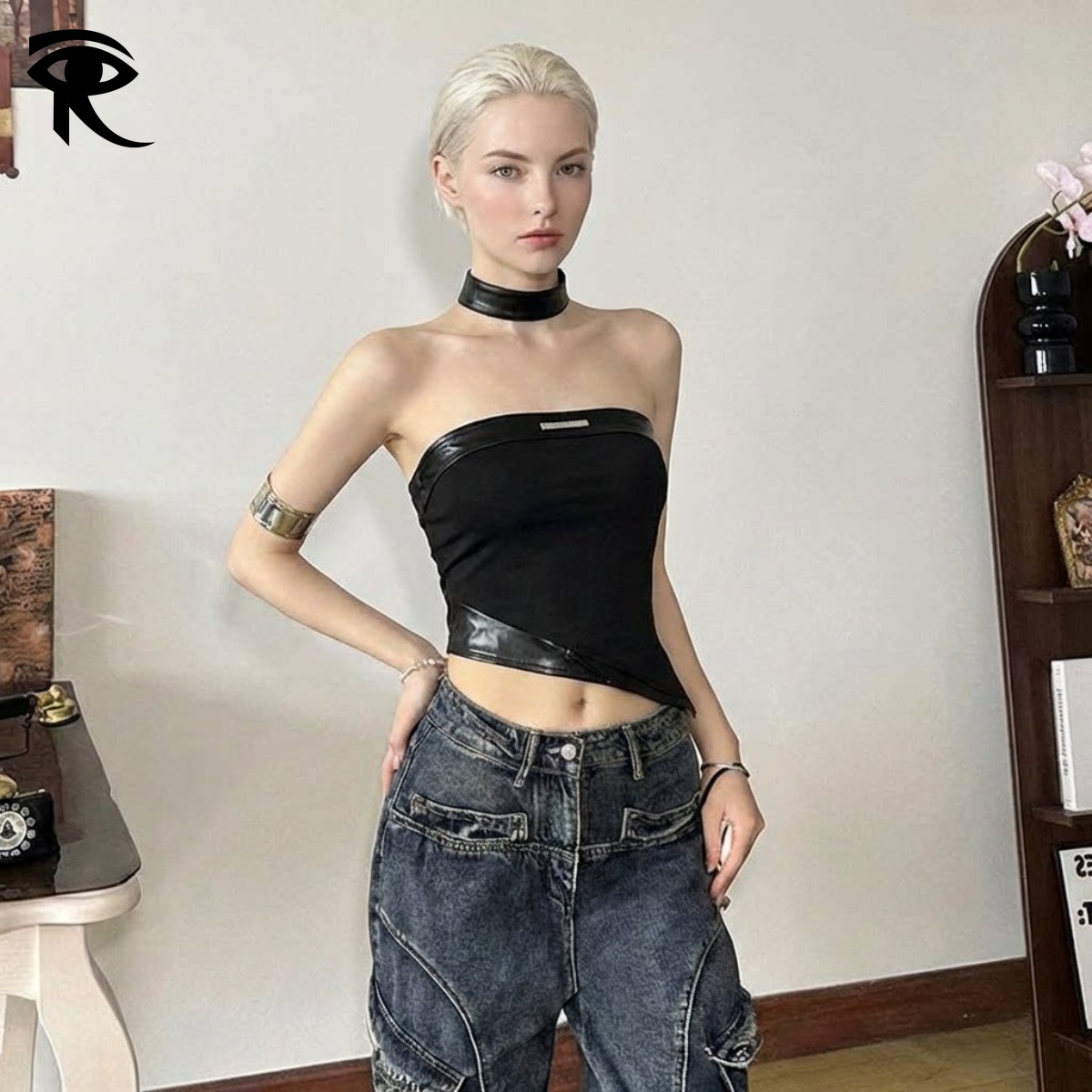 2026 Printemps Été Nouvelles Femmes Couleur Unie Sexy Streetwear Bandeau Débardeur Y2K Date Night Live Show Outfit Original Fashion Designer Tank