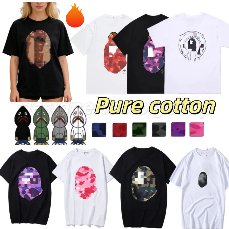 High quality Pure cotton Baptshirts designer t shirt Shark shirt mens t shirt long sleeve shirt designer shirt shirtsmen designer clothes mens sh-image-1100030897