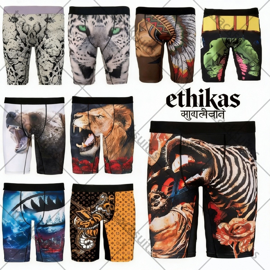 Men ethikaa men boxers boxers underwear flat angle trendy shorts printed sports quick drying bottom plus size shortsDajc#