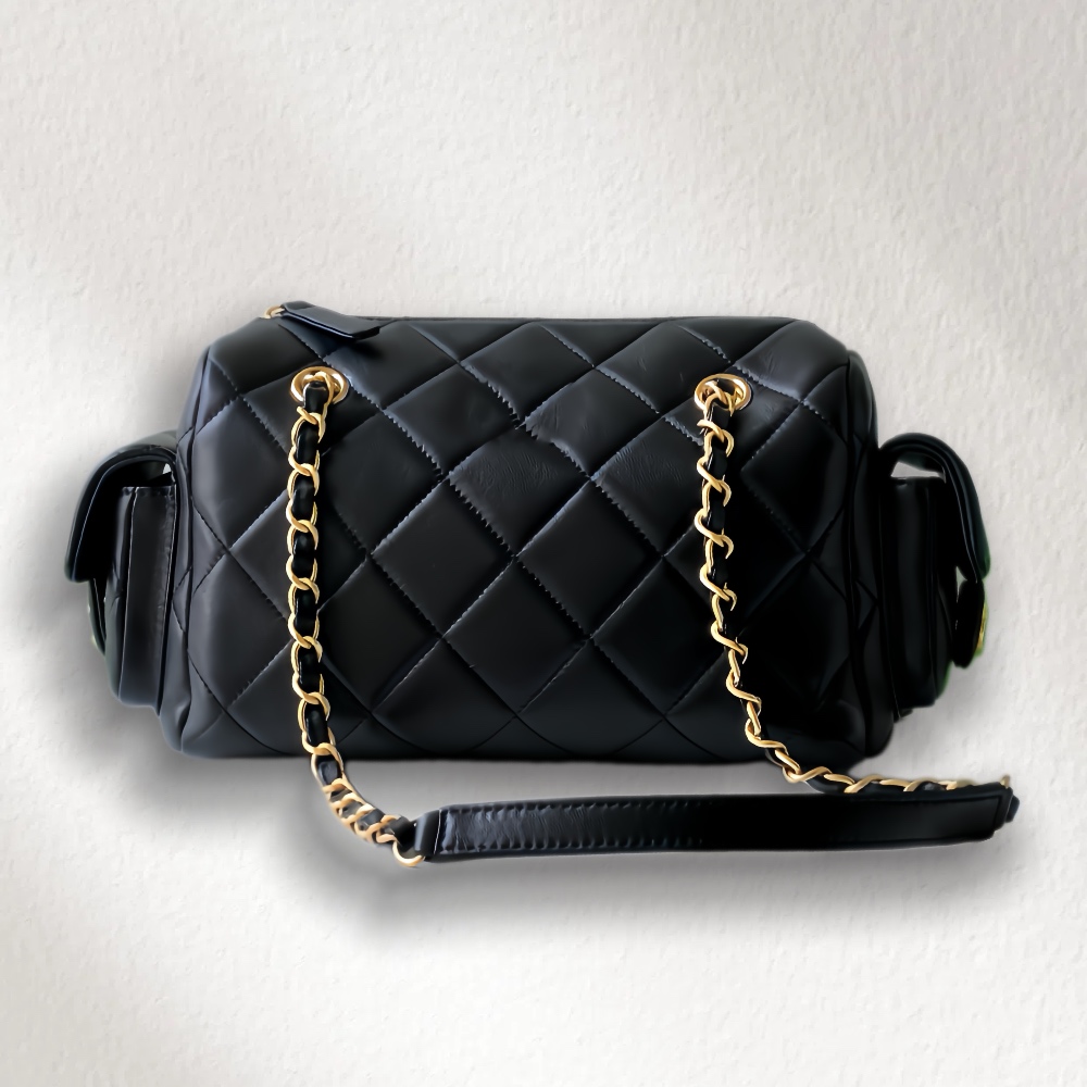 25 sac cc sac fourre-tout sac 10a miroir qualité sacs de créateurs brun sac de luxe bowling sac noir en cuir femmes sacs à bandoulière argent mod