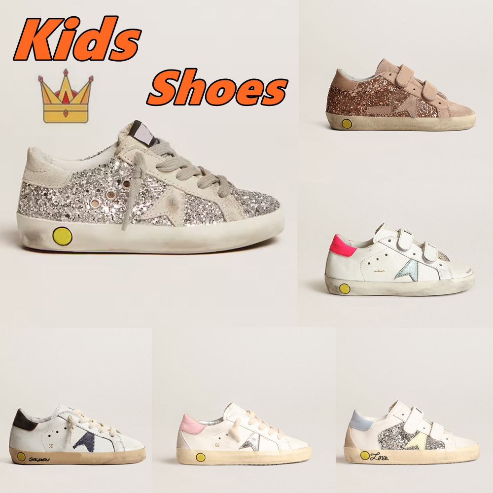 Selg Kids Shoes Italy Golden Enfant Baskets Superstar Blanc Classique Sequin Do-old Dirty Designer Garçon Fille Casual