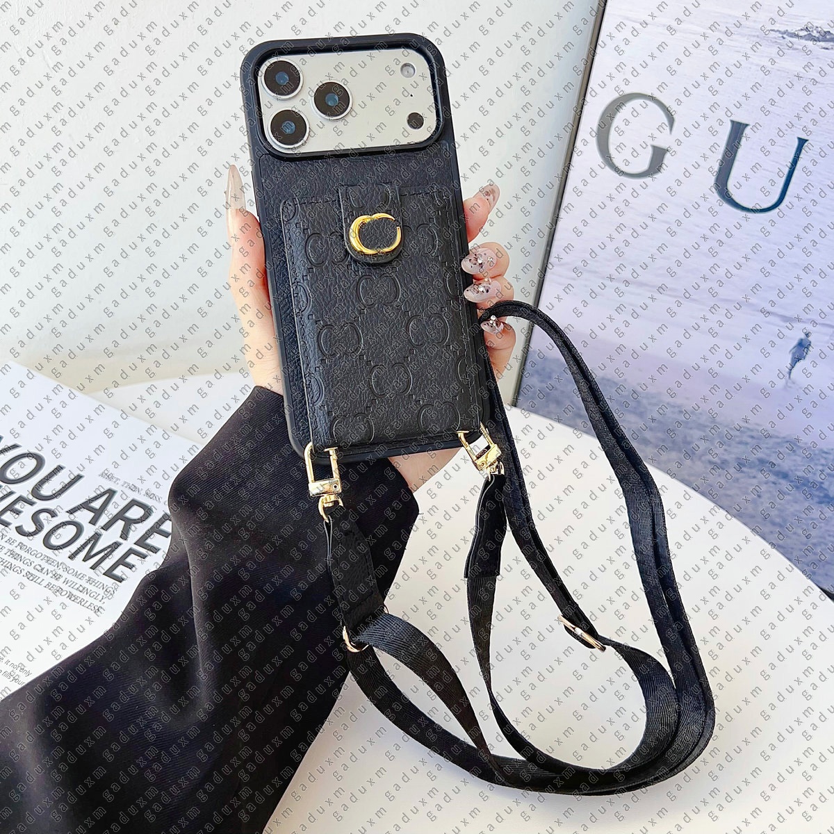 Brand Flip Leather Phone Case For iPhone 17 Pro Max Cases Card Holder Apple iPhone 16 15 Pro Max 14 13 X XR XS Max 15 Plus Case Luxury 3D Embossed M
