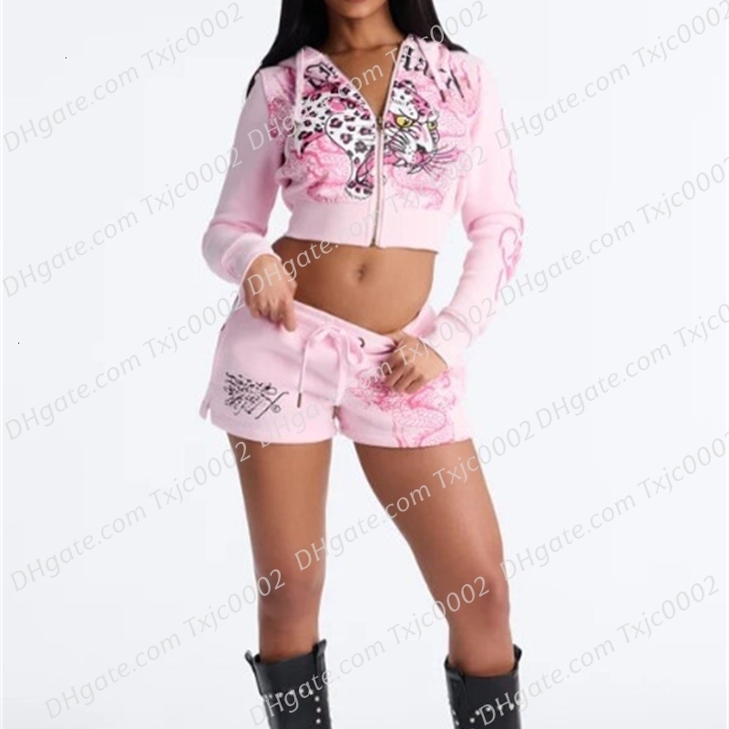 Womens Tracksuits Two Pieces Set Designer 2026 New Fashion Hot Girl Printed Shorts New Set Two-Piece Outfits Sportwear