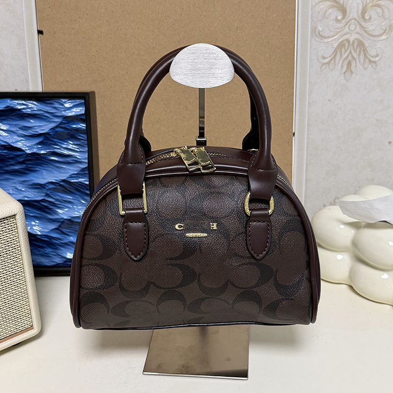 designer tote bag Women Luxury shoulder bag Sydney Small Brown Black Signature Coated Canvas Satchel Handbag underarm bag high crossbody bag purse h
