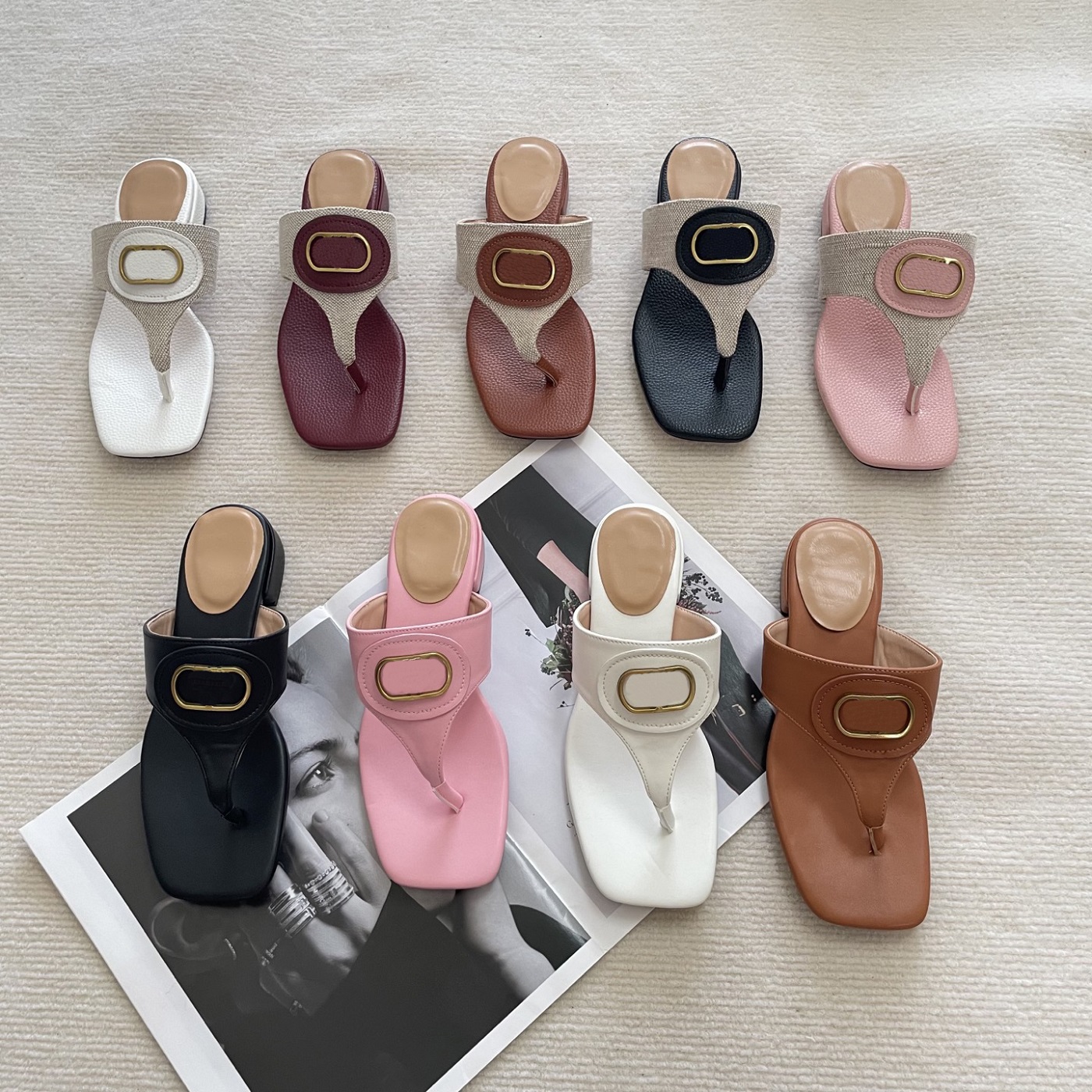 Designer Slides Women Slippers Luxury Fashion Sandals Brand Sandals Real Leather Flip Flop Flats Slide Casual Shoes Sneakers Boots