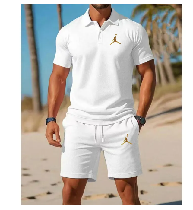 new Summer men fleece tracksuit Basketball brand Men Sportwear Suit Woman Two Piece Set T Shirt Shorts Jogging Streetwear Clothes Set Two-piece brea
