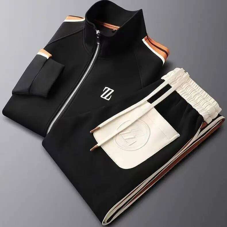 Louseviton Hoodie Men Designer Spring Autumn Fashion Luxury Embroidered LOGO Mens Sports And Leisure Louise Jacket Pants 2 Pc Set Youth Street Party