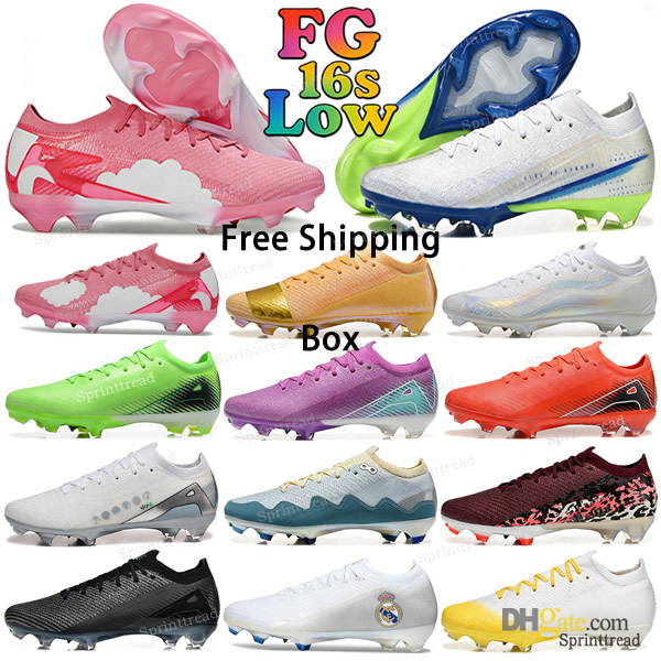 Fire Hot FG 16s Low Firm Ground Studs Soccer Cleats Lightweight, Breathable Football Boots for Men & Women, 10 Hard Studs, Free Shipping, Optional b