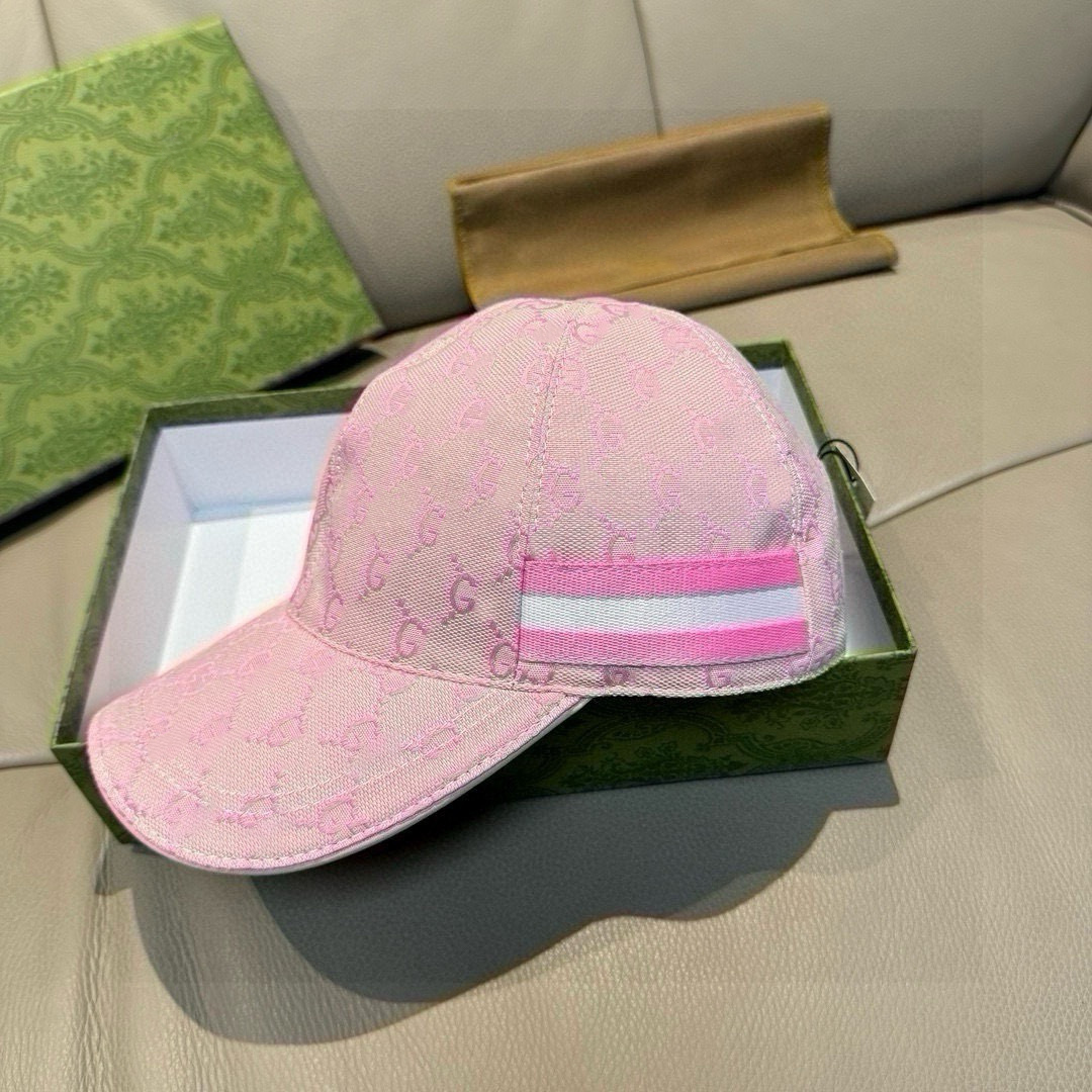 Top Designer Luxury Men Canvas Baseball Pink Hats With Box High Quality Women Fitted Caps Fashion Fedora Letters Stripes Mens Casquette Beanie Hat b