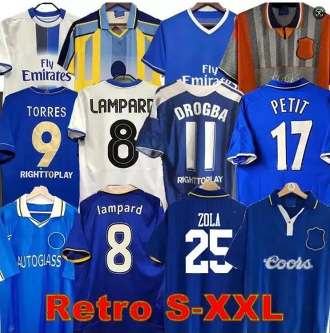 CFC 2011 Maillot de football rétro Lampard Torres Drogba TORRES 11 12 13 Finale 94 95 96 97 98 99 Maillots de football Terry Camiseta WISE 05 06