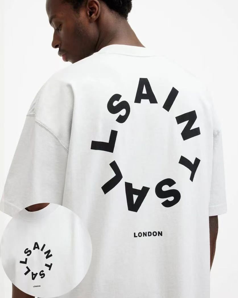 All Saints Men's Designer Fashion Allsaint T Shirt Oversize Product Loose 2026 Summer Cotton Clothing Simple Luxury Brand And Women's Shor
