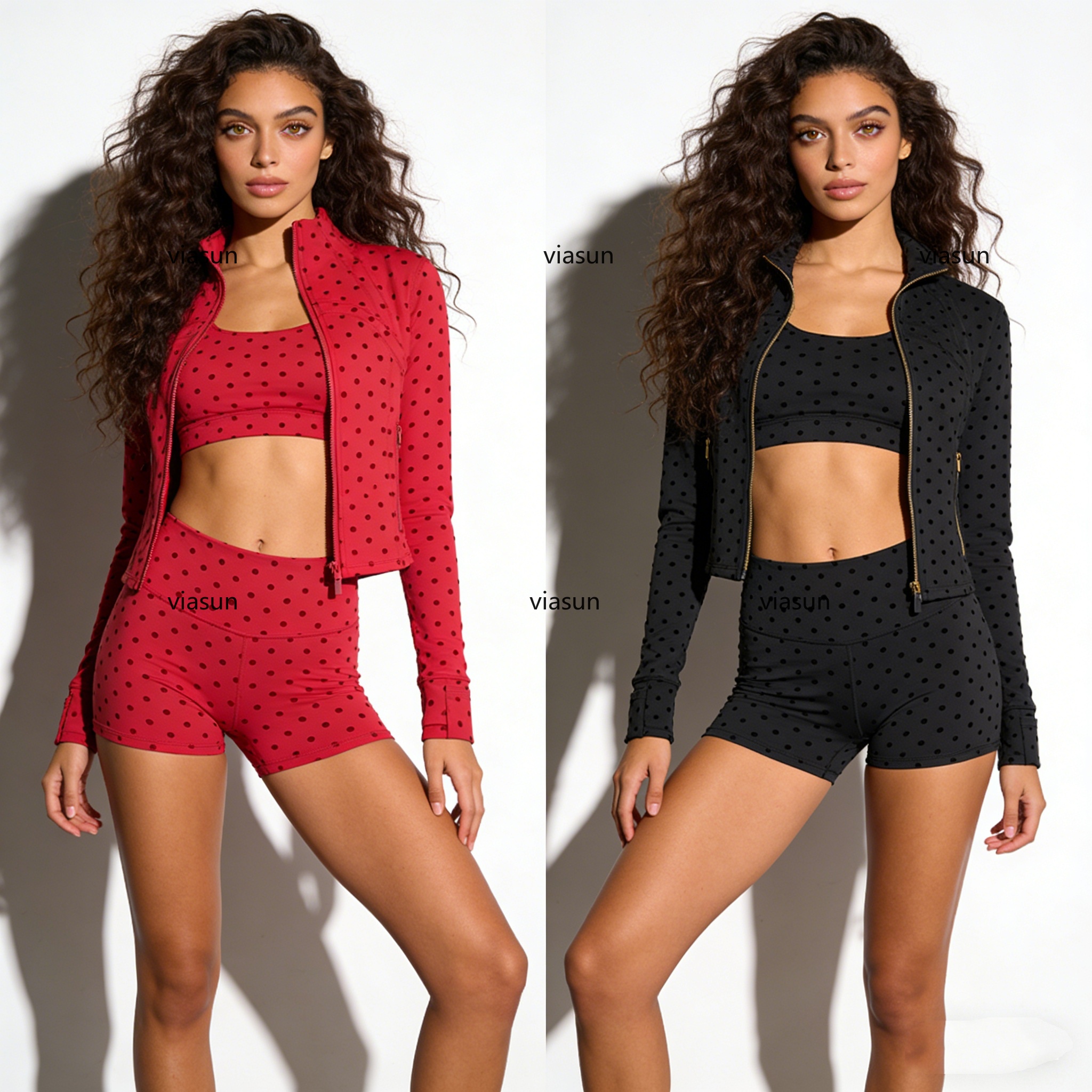 Top 5A Speckle Solid Color Nude Women Yoga Long Sleeves Short Jacket Outfit Shaping Waist Sports Fitness Jogging Sportswear Gym Leggings For Ladi-image-1100196044