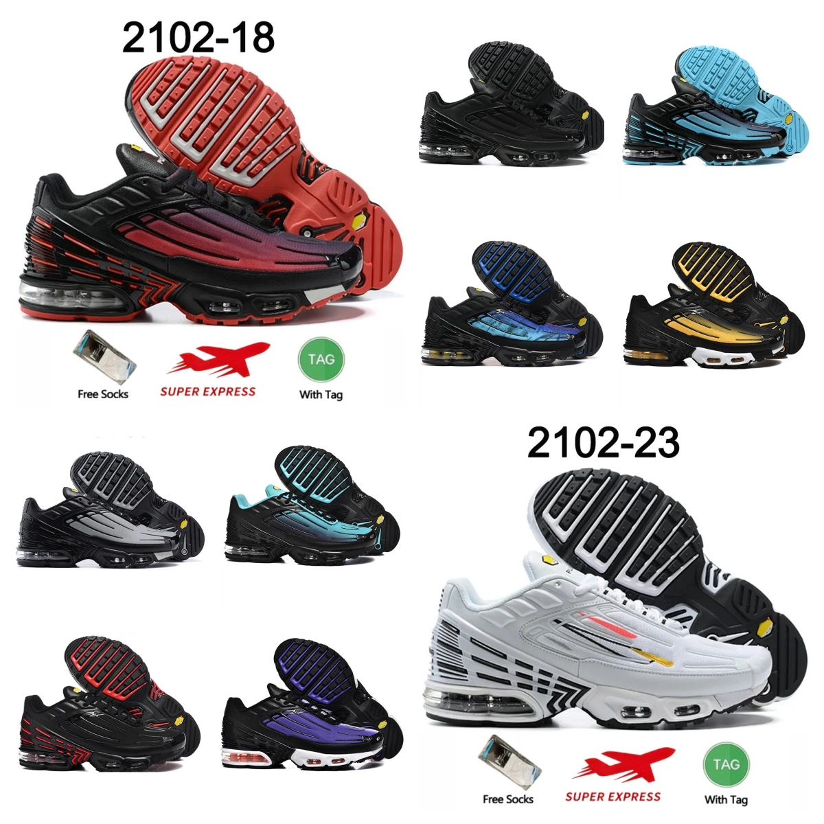 Designer Tn Plus 3 Running Shoes Tuned Tn3 Trainers Bred Grey Blue Mesh Black White Red Green PU Leather Sports Sneakers Laser Mens Womens Atlanta T