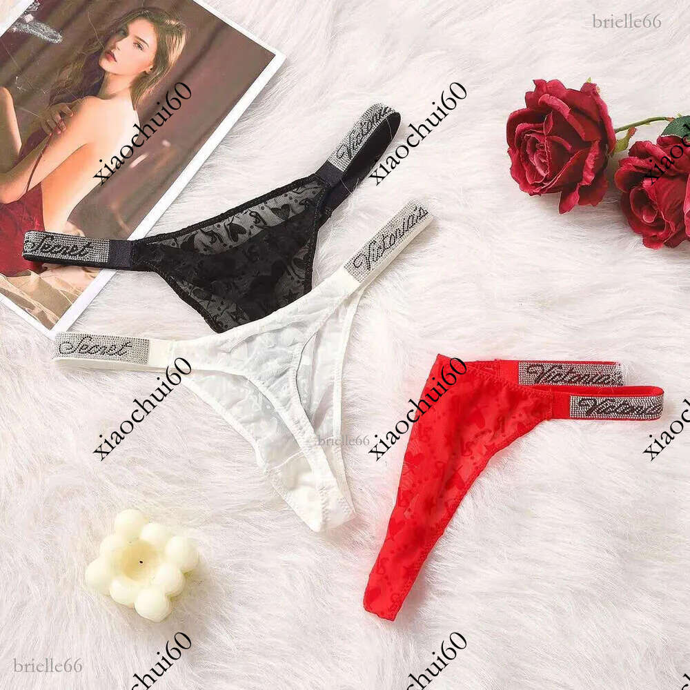 VS Sexy T-back Half Coverage Lace Underwear G-string Sports Fitnes Women Brief Thongs $5