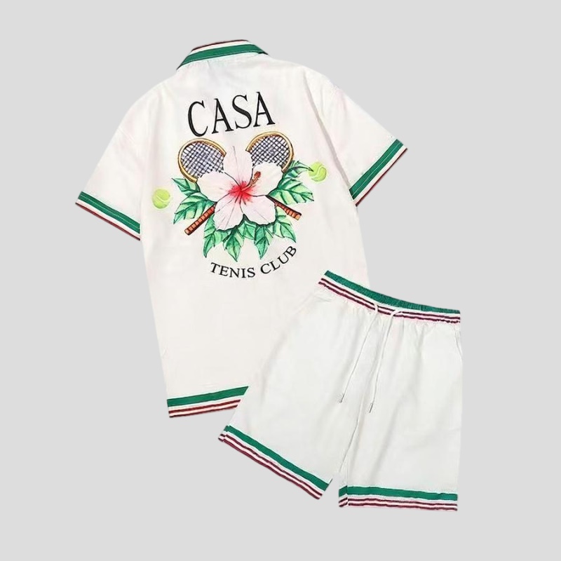 Tshirts Men's Beach Attire: Designer Polo Shirts Collection, Lightweight Shirt And Shorts Set - T-Shirt dh1020