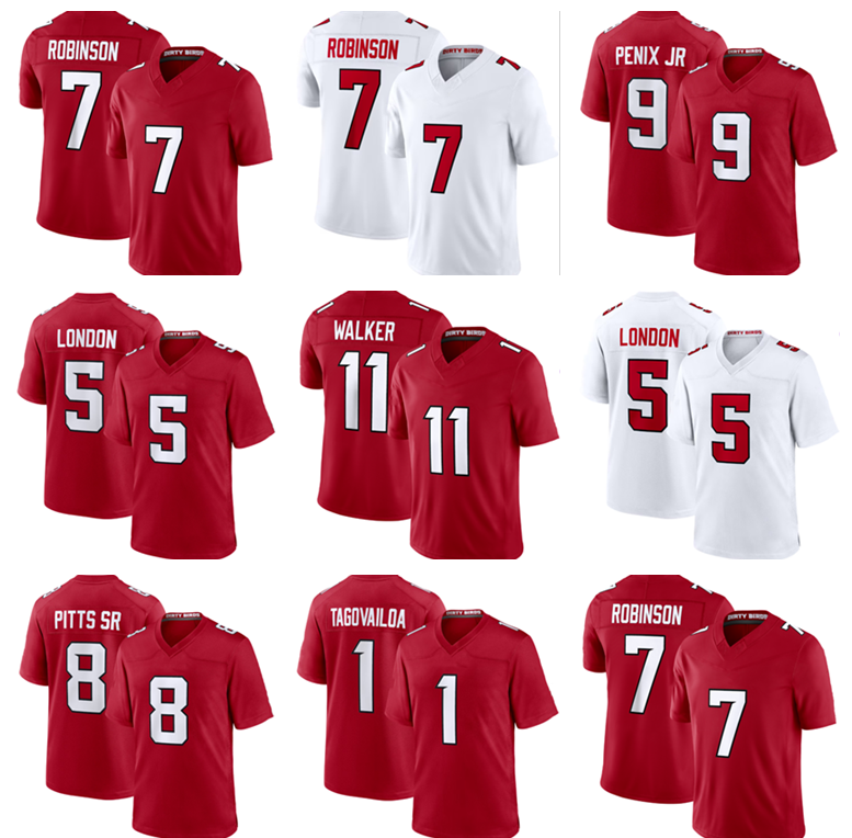 2026 New AtlantaS Falconss jersey Michael Penix Jr Bijan Robinson Football Jersey Tua Tagovailoa Jalon Walker Drake London Michael Vick Kyle Pitt-image-918585398