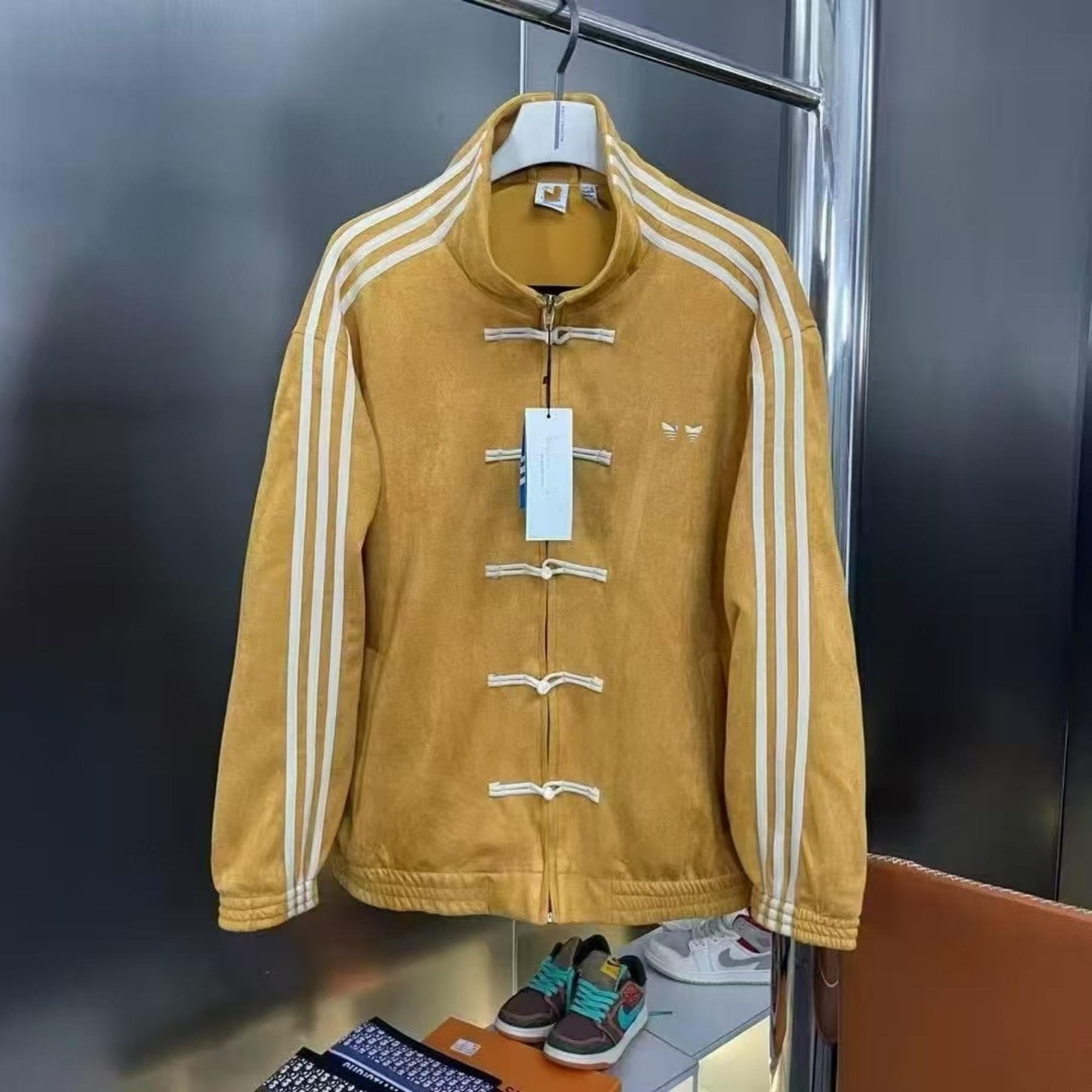 2026 New Spring Faux Suede Jacket Men New Chinese Style Stand Collar Retro Sportswear Loose Fit High Quality Casual Outerwear