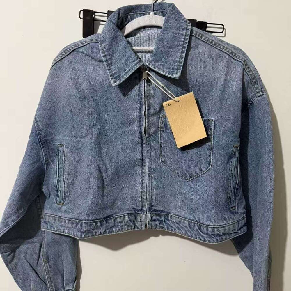 Womens Jackets Denim Jeans Coat Pocket Wash Blue Designer Womens Button Letters Shirts Woman Designer Jackets Distress Jeans S-XL