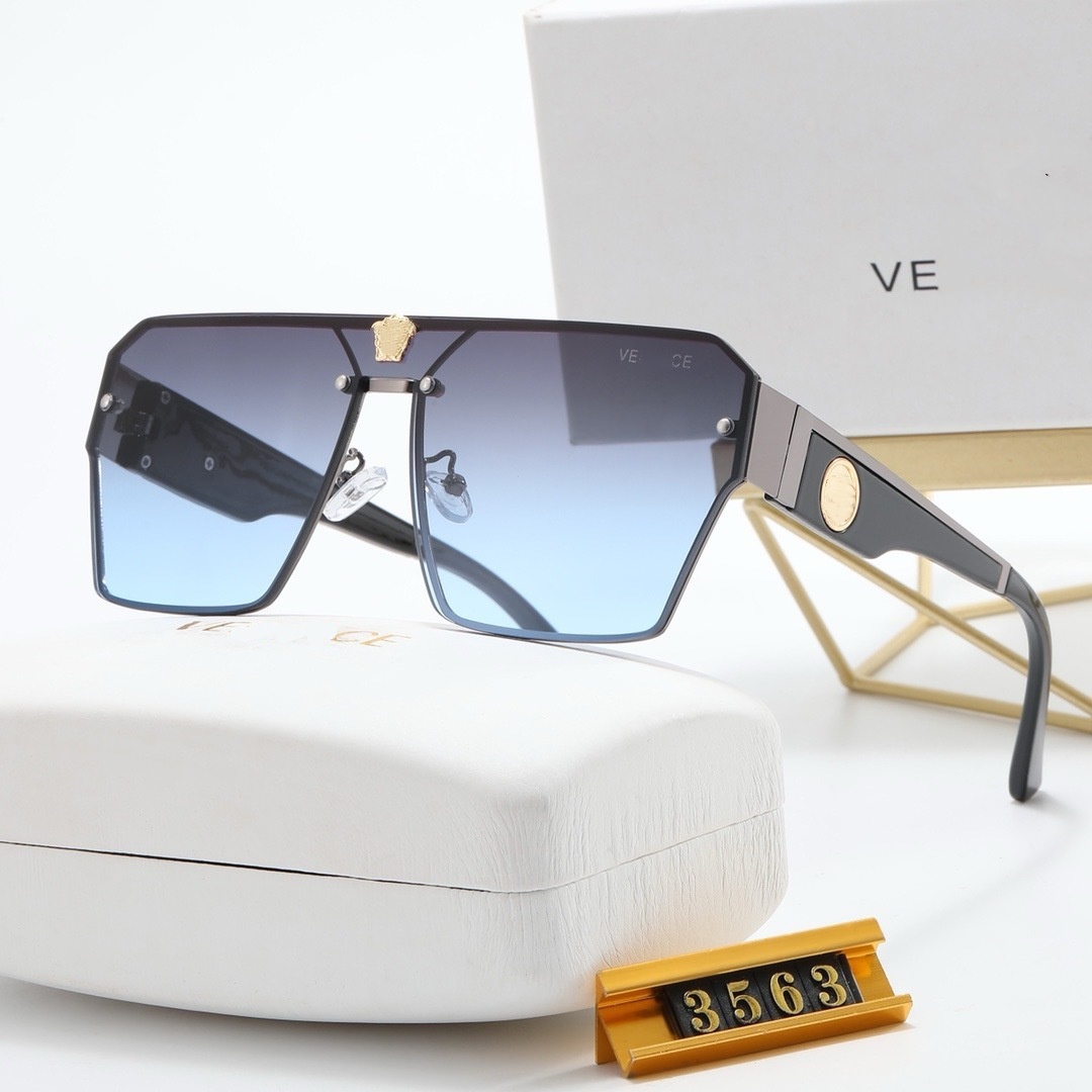 Designer Rectangle Polarized Sunglasses for Men & Women with Durable Metal Gold Frames