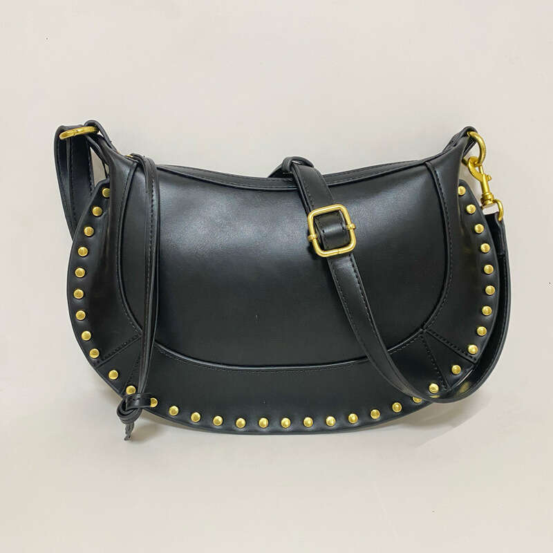 French Retro Cross-Border Hot Item Classic Half-Moon Leather Single Shoulder Crossbody Bag Personality Fashion Handbag