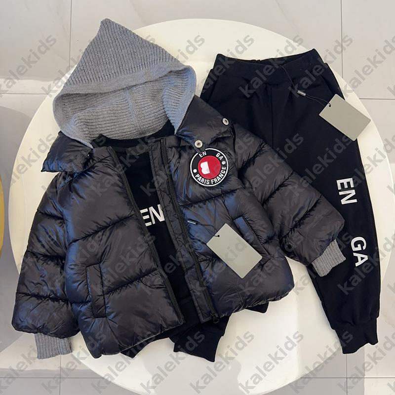 Childrens Designer Clothes Sets Luxury Down Jacket Kids Coat Girl Boy T Shirt Sweatpants 2pcs Down Coats Hoodie Pants 3pcs Kid Clothing Fashions -12
