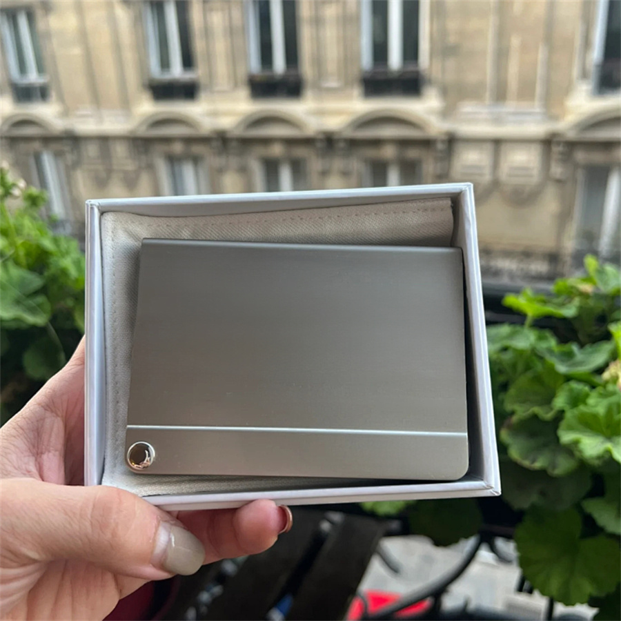 Étuis de montres de créateurs Porte-cartes en aluminium Porte-monnaie de poche décontracté Porte-carte d'identité de crédit unisexe Porte-monnaie