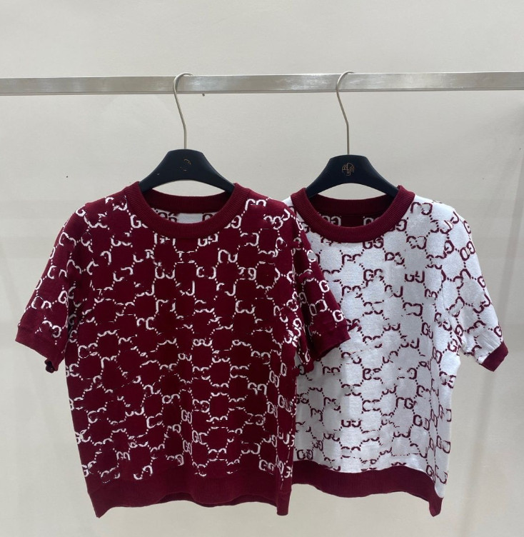 Summers New Women's Knits T-shirts Tees polos Sweaters letter G luxury brand Women designer Knits T-shirts Short sleeve