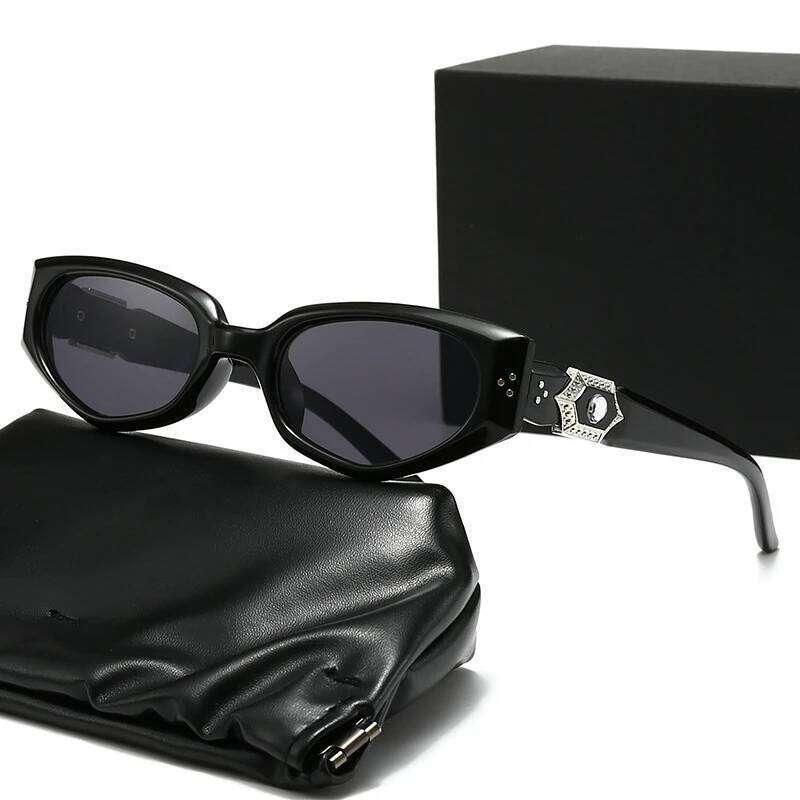 New Jewelry Series Retro Cat's Eye Small Frame Men's And Women's High-End Light Luxury Sunglasses Uv400