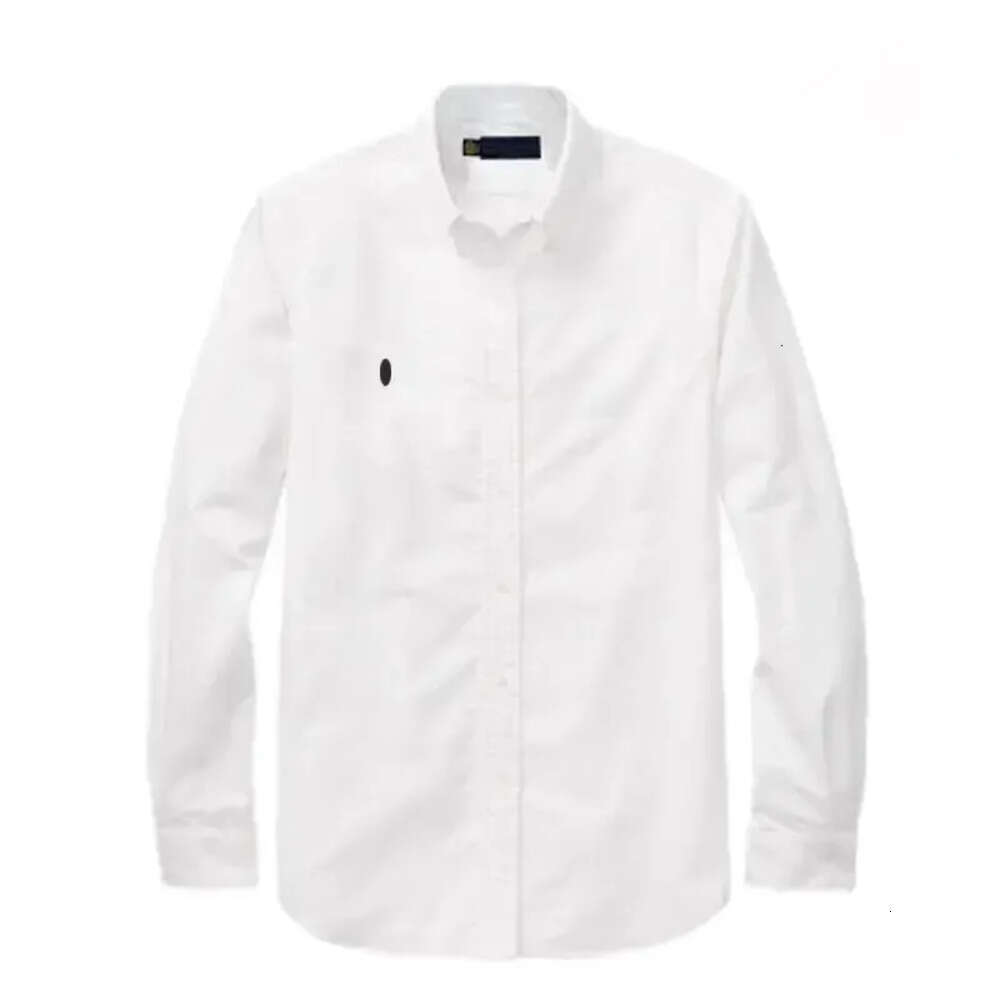 Ralfs Laurent Shirt Men Designer Tshirt Summer Horse Embroidery Polos Shirt Tops Streetwear Solid Color Blouse Business Leisure Oxford Textile Butto