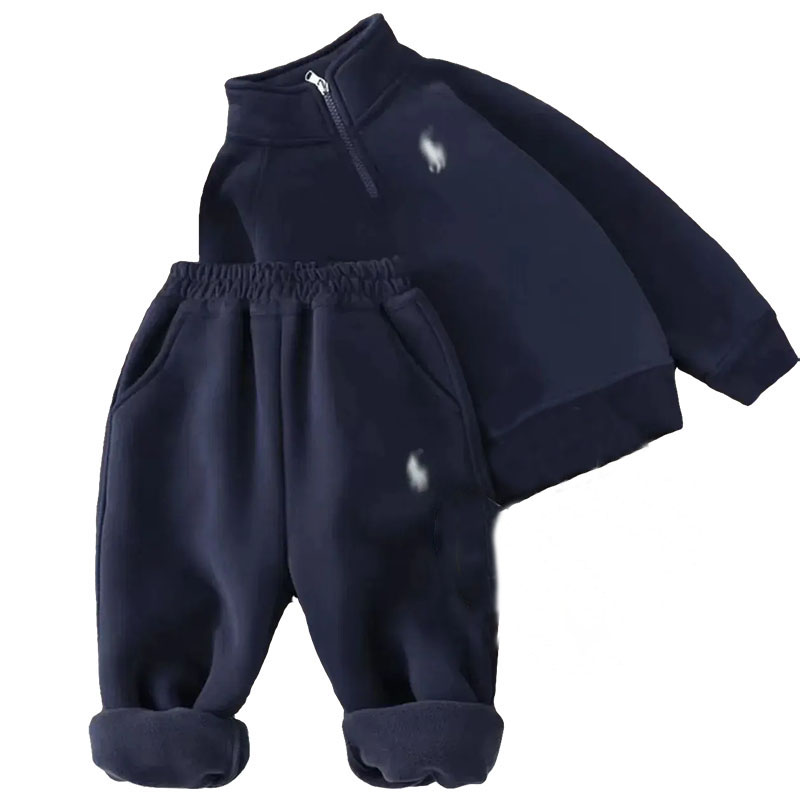 Polo Children Clothes Sets Autumn Winter Polo Sweatshirtpants Sport Suits For Kids Boys Girls Warm Tracksuits Kids Clothing