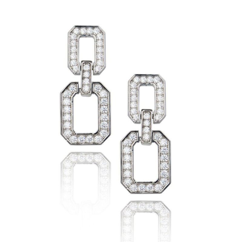 luxury geometry designer earrings necklaces rings wedding jewelry set shining cz zircon silver charm stud ear rings earring earings necklace love ri