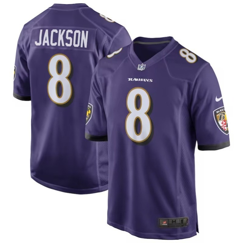 Ravenss Game Day Jersey - Jackson 8 / Henry 22 / Flowers 4 - High-Quality Embroidered Football Jersey for All Fans S-3XL